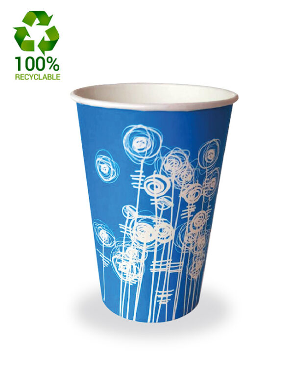 7Oz Aqua Swirl Paper Cup