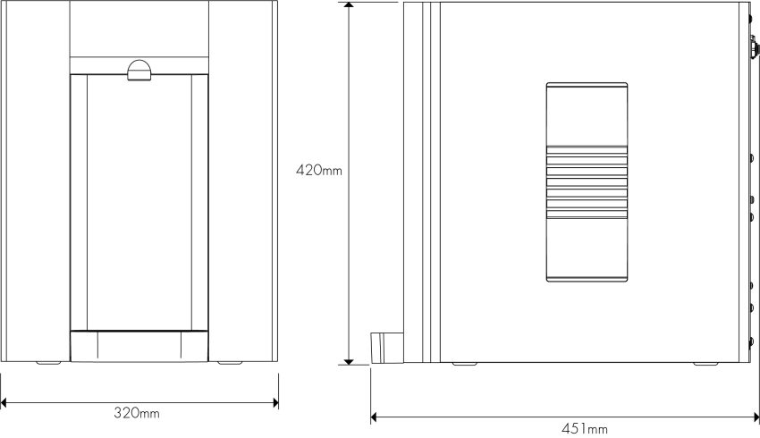 Active B&O E2 water cooler table top diagram