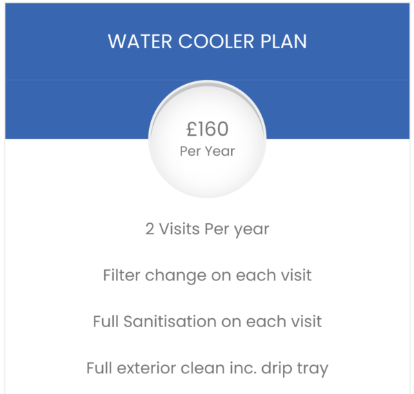 Water cooler plan pricing table