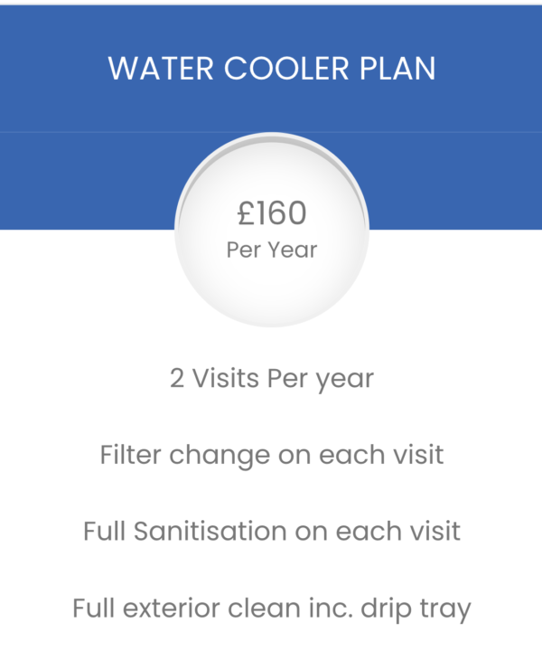 Water cooler plan pricing table