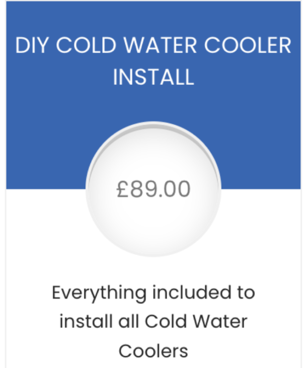 DIY Cold Water Cooler Install pricing table