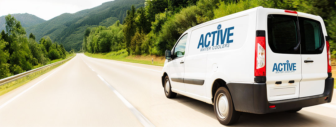 Active Water Coolers Delivery van on main road