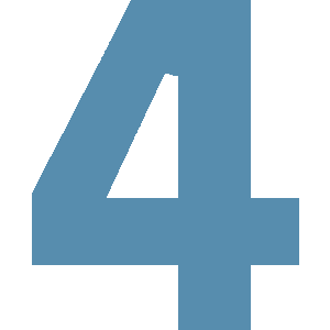 Number 4 in bold blue on transparent background