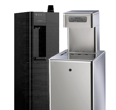 two water coolers on transparent background